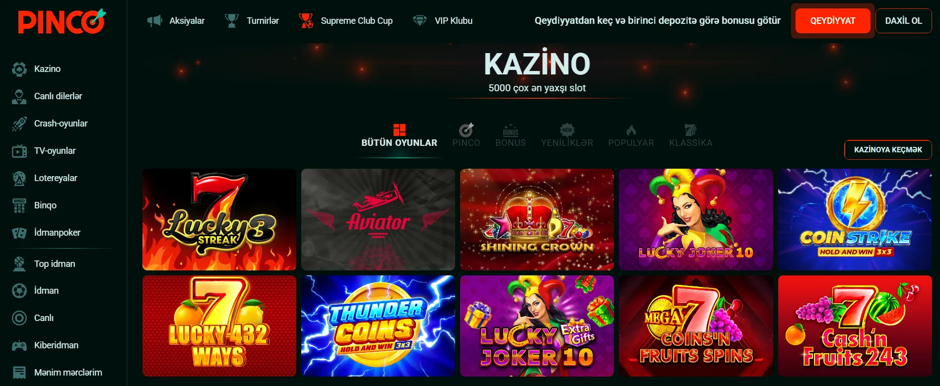 Pinco proqramı ilə təhlükəsiz və sürətli oyun