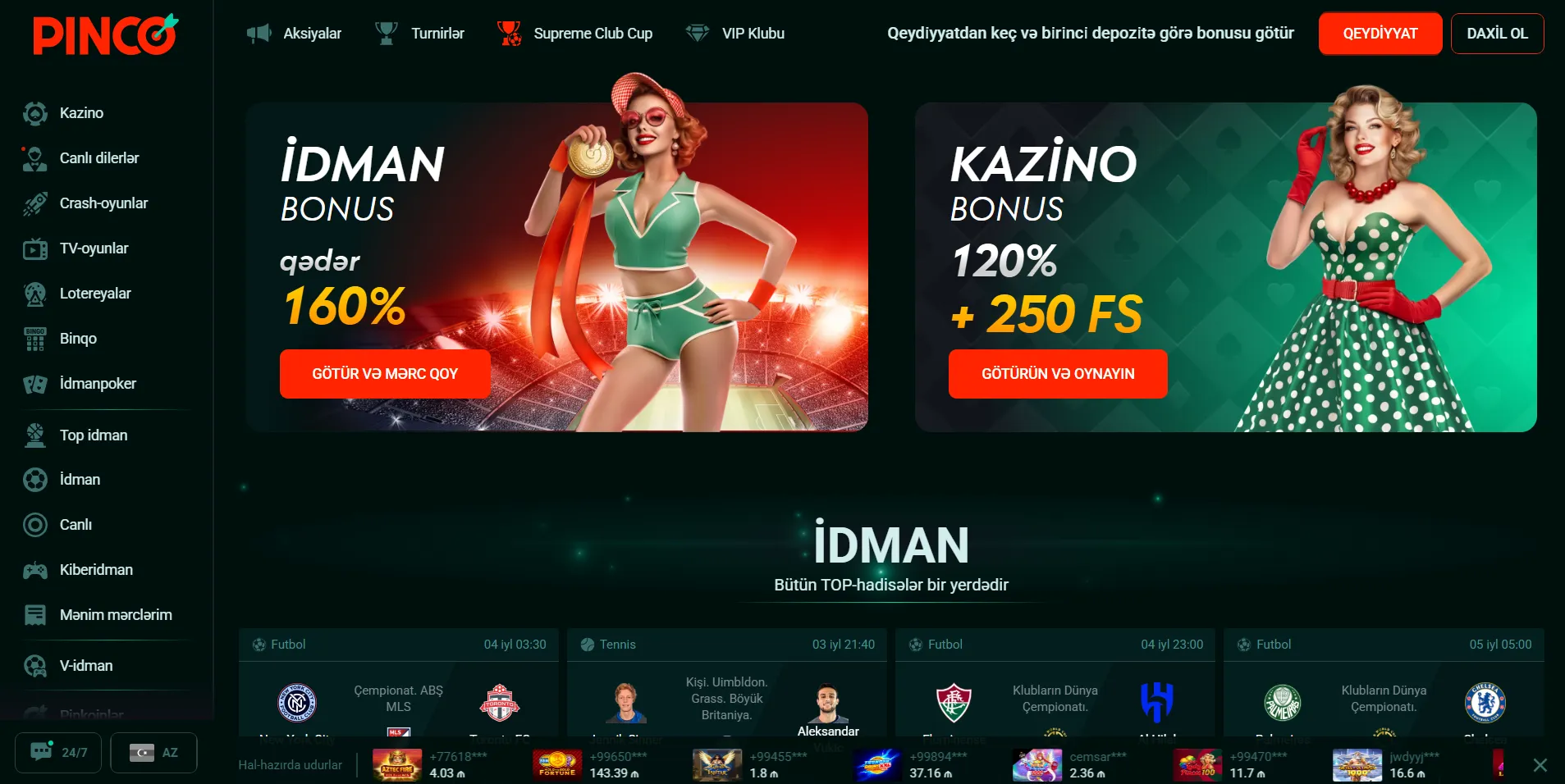 Pinco promo code ilə qazancınızı artırın